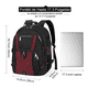 thumbnail image 3 of Mochila Para Laptop De 17 In Impermeable Negro Con Rojo Malubero Malu2189, 3 of 4