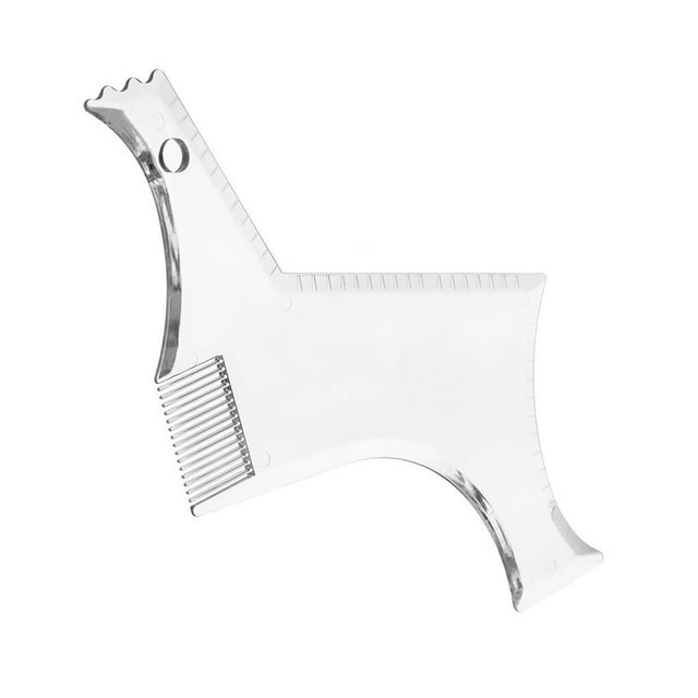 Hi,Fancy Outil de Coiffage et de Modelage de Barbe Pochoir de Forme Peigne de Symétrie