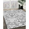 thumbnail image 3 of Ahgly Company Machine Washable Indoor Round Transitional White Smoke Area Rugs, 5' Round, 3 of 7