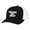 Black/White, variant on Men's Wolves Not Sheep Patriotic Embroidered Mesh Back Trucker Hat, Black/Red