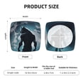 thumbnail image 4 of Kdxio Chair Seat Covers Moon Wolf Warrior Print Chair Covers for Dining Room Square Washable Chair Protector Seat(Four Pieces), 4 of 5