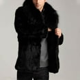 thumbnail image 3 of WXLWZYWL Men's Winter Parka Coat Long Sleeve Turn Collar Faux Fur Coat Jacket Overcoat, 3 of 5