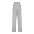 thumbnail image 5 of Trousers Pants for Women New Wide Leg Yoga Pants for Women Drawstring High Waisted Sweatpants Comfy Stretch Casual Pants Athletic Work Yoga Pants Women Sweatpants Women's Pants New Gray 3XL, 5 of 9
