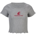 thumbnail image 2 of Women's Gray Washington State Cougars Baby Top T-Shirt, 2 of 3