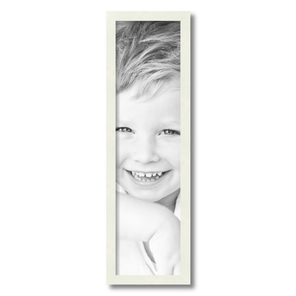 ArtToFrames 7" x 26" White Picture Frame, 7x26 inch White Wood Poster Frame (WOM-5138)
