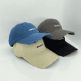 thumbnail image 2 of Hat Female Letter Embroidery Summer Sunscreen Shade Fashion Personality Hole Baseball Cap Male(Beige), 2 of 5