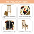 thumbnail image 4 of Roosters and Chicks Seat Covers for Dining Room Chairs Set Of 4,Stretch Printed Washable Chair Seat Cover with Elastic Ties and Button,Removable Waterproof Couch Cushion Covers, 4 of 6