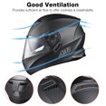 thumbnail image 4 of AHR Motorcycle Flip up Full Face DOT Helmet Bluetooth 5.0 Headset Visor Kit XL, 4 of 9