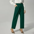 thumbnail image 6 of Summer Savings Clearance! RQYYD Women's Wide Leg Pants High Waisted Work Dress Pants Loose Fit Back Elastic Waist Business Casual Trousers Office Clearance under $10, 6 of 7
