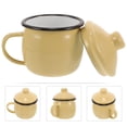 thumbnail image 3 of Taza esmaltada Taza esmaltada Taza decorativa esmaltada Taza esmaltada casera Taza de agua con tapa, 3 of 5