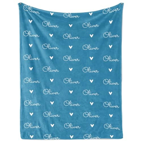 Personalized Blankets and Throws- Custom Blanket with Name for Adults and Kids, for Women and Men, Customized Fleece Throw for Baby Girls and Boys 50x60 inch