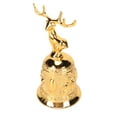 thumbnail image 1 of Deer Shape Hand Bell, Zinc Alloy Exquisite Polished Finish Plating Process Wedding Bell  for Training Pets Gold,Bronze, 1 of 7