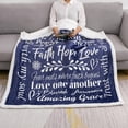 thumbnail image 3 of Christian Throw Blanket Religious Gifts - Inspirational Fluffy Blankets with Faith Hope Love Messages for Christian Gifts for Women | Snuggly Soft and Cozy Blanket Christian Decor | 50" X 60", 3 of 6