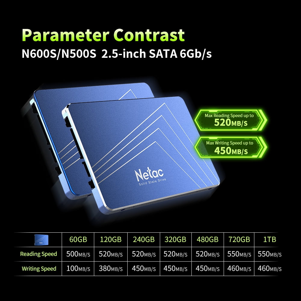 Netac N500S SSD 2.5'' Hard Disk TLC Internal Solid State Drive Laptop