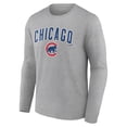 thumbnail image 2 of Men's Gray Chicago Cubs Team Lockup Long Sleeve T-Shirt, 2 of 3