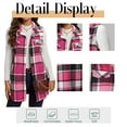 thumbnail image 5 of Cuteduck Womens Sleeveless Plaid Vest Wool Blazer Jackets Cardigan Outerwear Fall Winter Tops, 5 of 9