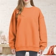 thumbnail image 2 of BODOAO Oversized Sweatshirt for Women,2025 Fall Casual Crewneck Pullover Sweatshirt Soft Comfy Long Sleeve Sweatshirt Loose Fit Cute Hoodies Y2K Tunic Tops Sweaters Comfy Fall Outfits Orange 4XL, 2 of 9
