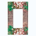 thumbnail image 5 of Metal Light Switch Plate Cover Elegant Mauve Floral Nature Scripture Damask FLW084, 5 of 13