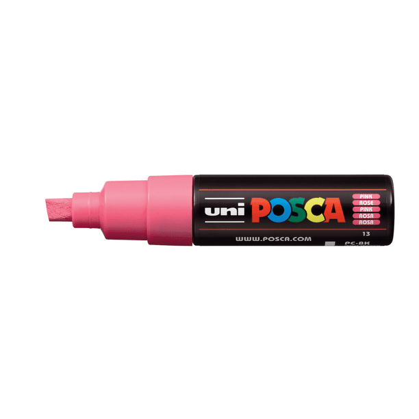 POSCA Acrylic Paint Marker, Broad Chisel, Pink