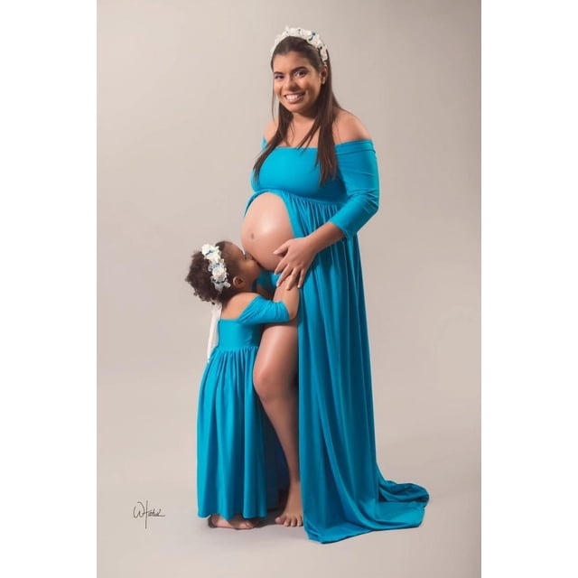 Robe Assortie Maman et Moi, Robe de Grossesse Maman, Robe Petite Fille