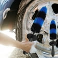thumbnail image 6 of Car Tire & Wheel Hub Cleaning Brush | Steel Ring Rim Scrubber Tool | Blue Plastic Design | 16.14 Inch Professional Auto Detailing Brush for Car Owners, 6 of 6