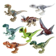 8pcs ABS Dinosaur Building Blocks Dinosaur Miniature Action Figures by