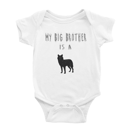 

My Big Brother Is A Schipperke Dog Cute Baby Clothing Bodysuits Boy Girl Unisex