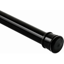 GHGSDH-Shower Curtain Rod 23-109 Inch, 1"Diameter Spring Long Adjustable Tension Curtain Rods for Bathroom Windows Closet No Drilling No Rust, Black