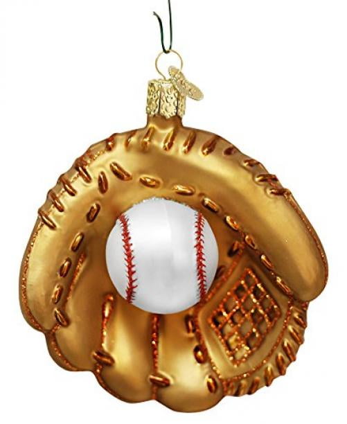 Old World Christmas Baseball Mitt Glass Ornament 44027 Ball Decoration FREE BOX