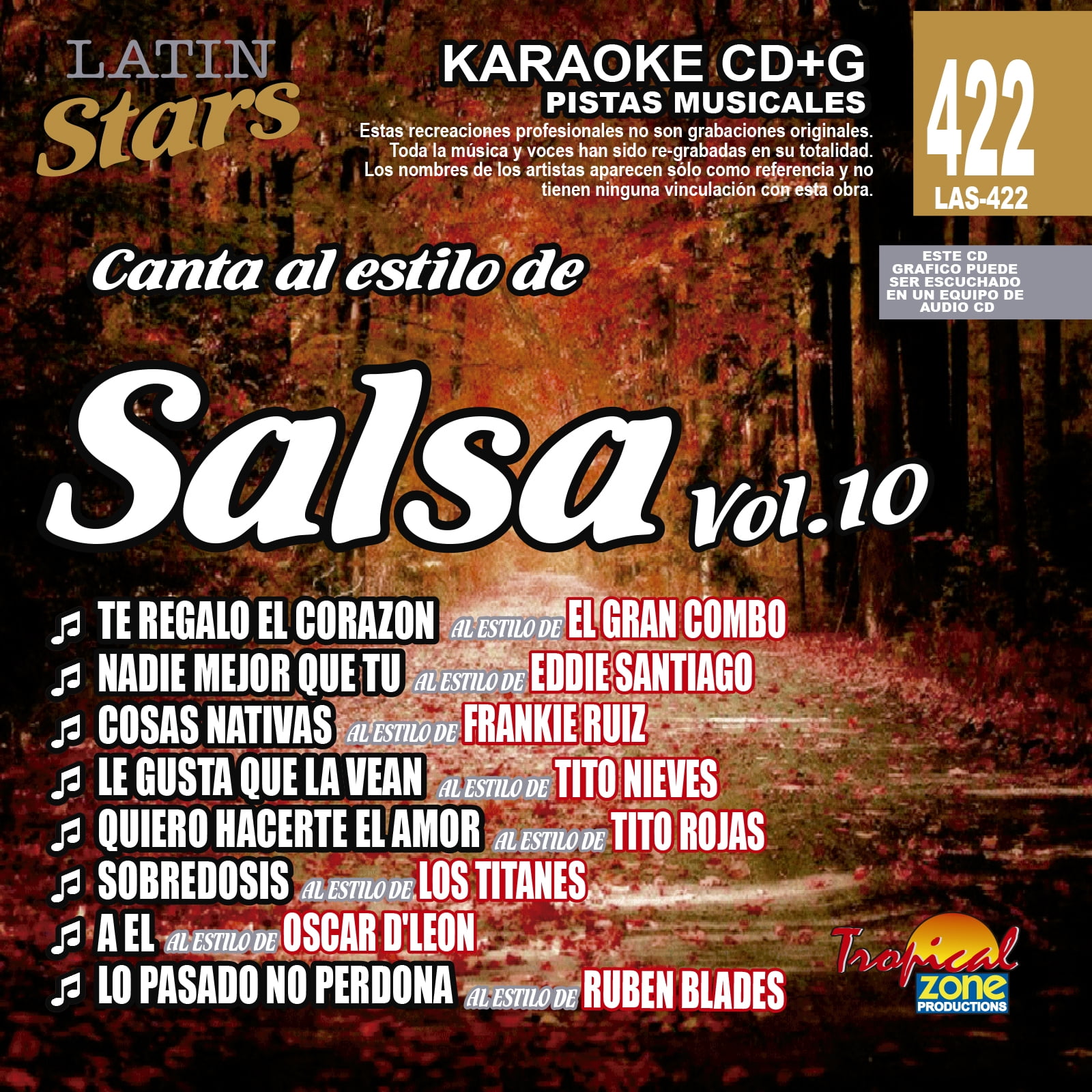 Karaoke Latin Stars 422 Salsa Vol.10