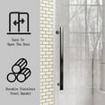 thumbnail image 6 of ALAULM Shower Door 56-60" W × 75" H Frameless Glass Shower Door, 5/16" (8mm) Clear Tempered Glass, Slidable Shower Door with Stainless Steel Handle, Black, 6 of 7
