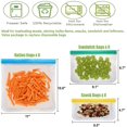 thumbnail image 2 of Sacs de Rangement Alimentaires Réutilisables, Lot de 24 Sacs de Congélation Réutilisables Sans Bpa, Sacs de Rangement Étanches pour Aliments (8 Sacs Réutilisables Gallon & 8 Sacs Réutilisables Sandwich), 2 of 5