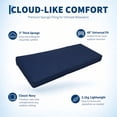 thumbnail image 4 of Garvee 48"x18" Outdoor Bench Cushion Water-Resistant Non-Slip with Ties for Porch Sofa Settee, Blue, 4 of 8