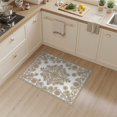 thumbnail image 2 of ODIKA 3'x5' Washable Area Rug Non-Slip, Flatweave, Easy Care Traditional Boho Flowing Scrollwork Scattered Botanical Contemporary for Hallway, Laundry Room, 2 of 7