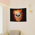 thumbnail image 4 of Bingfone Satanic Skull Tapestry Wall Hanging Decor For Living Room Bedroom Dorm Classroom Office Decor 29x37 Inch, 4 of 9
