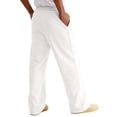thumbnail image 5 of Men's Baggy Sweatpants Wide Leg Lounge Sweat Pants with Pockets White 3XL, 5 of 6