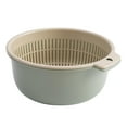 thumbnail image 2 of Kitchen Colander Bowl Multifunctional Fruit Cleaning Basin for Noodles Pasta Small Green, 2 of 8