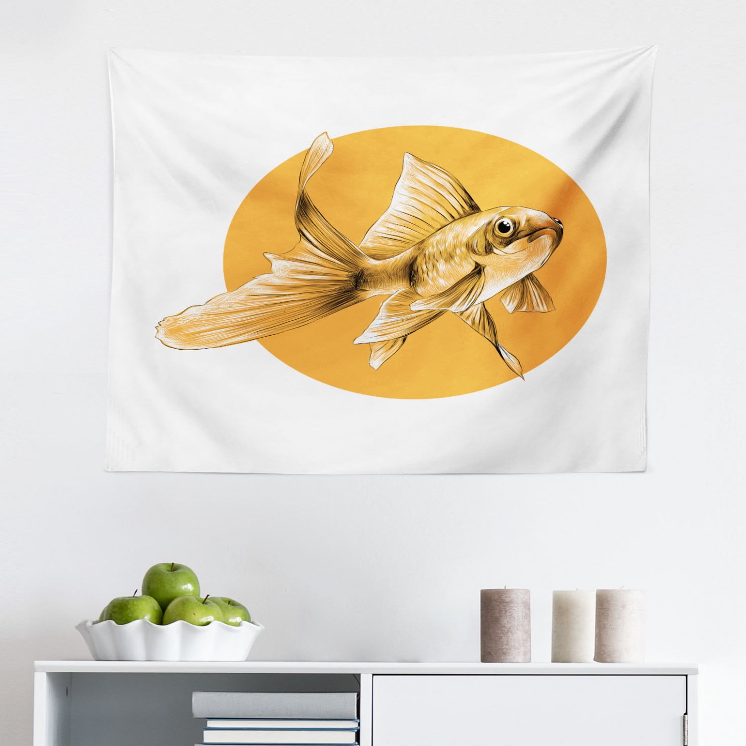 Curated visual reference: Goldfish Aquarium For Dorm Room Reference: Goldfish Tapestry Exotic Tropical Aquarium Freshwater Orange Fish
