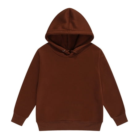 MEZZALL Girls Hoodies & Sweatshirts Long Sleeve Pullover Solid Color Casual Outerwear Cozy Lined Hooded Sweater For Toddler Teen Birthday Clothing