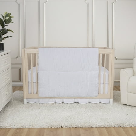 UPC: 0846216053443 | Simply White 3 Piece Crib Bedding Set