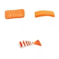thumbnail image 1 of Paquete de 3 juguetes de comida CUTICAT imitación de sushi japonés sin BPA, 1 of 8