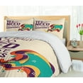 thumbnail image 5 of Ambesonne Saying Duvet Cover Sets, Loose Yourself into Rhythm, 2-King, Champagne Plum, 5 of 6