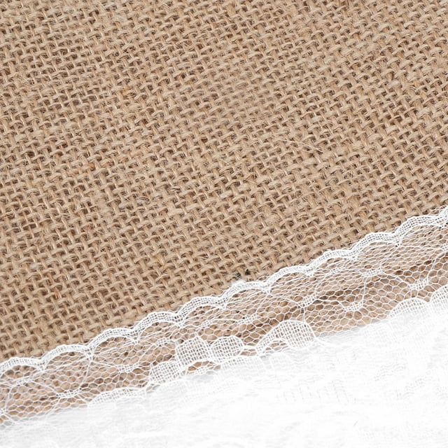 Runner de Mesa, Corredor de Mesa de Yute de Encaje de Tejido Suave y Duradero, 98.4x11.8x0.2 Pulgadas para la Mesa para la Boda