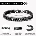 thumbnail image 6 of Turandoss Gifts for Husband Gifts for Him Men from Wife Anniversary Birthday Gift Bracelet for Husband from Wife 8mm Stainless Steel Mens Silver Cuban Link Chain Bracelet Jewelry Gift, 6 of 9