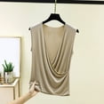 thumbnail image 2 of HVOBTTY Summer Women's Plus Size V-Neck Sleeveless Tank Top Solid Color Deep Base Layering Casual Wear, 2 of 5