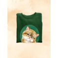 thumbnail image 3 of A Curious Cat Sweatshirt Women -Kayomi Harai Designs, Female x-Large, 3 of 4