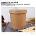 thumbnail image 4 of 25 Sets Disposable Soup Bowls with Lids Soup Containers Porridge Cups (Khaki), 4 of 6