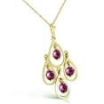 thumbnail image 2 of Galaxy Gold 14k Yellow Gold Grecian-Inspired Necklace with Natural Round Purple Amethysts, 2 of 3