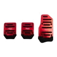 thumbnail image 3 of Lefu 3Pcs/Set Universal Car Clutch Brake Foot Pedals Cover Treadle Non-Slip Red, 3 of 10