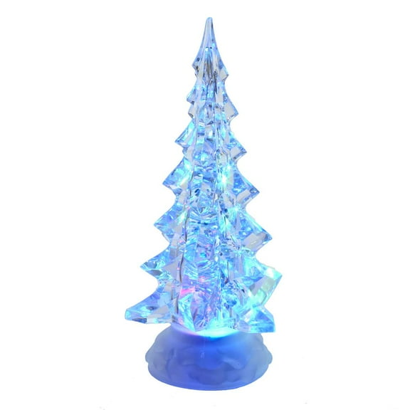 Kurt Adler 10.25-Inch Battery-Operated LED Clear Tree Table Piece with Motion